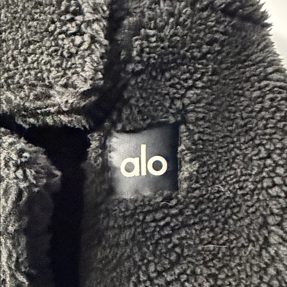 ALO Yoga Black Teddy Coat - Picture 5 of 5